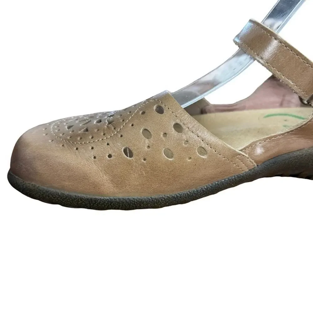 Naot Arataki Slingback Sandals Arizona Tan Leather Closed Toe Shoes Comfort 10